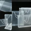 Matglas PP Plastic Gift Bag Waterdicht Clear PVC Kerstmis Wikkelhandtas Transparante Mode Tote Verpakking Sack Hot Sale 1 88GC G2