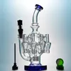 11 inch 4 mm dikke hoogwaardige waterpijp octopus armen glazen bongs matrix perc recycler unieke waterpijpen cycloonolie dab rigs helix ingewikkeld 14 mm vrouwelijk gewricht oa01