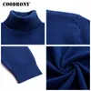 Coudrony Mens Suéters Outono Inverno Grosso Quente Cashmere Lã Camisola Homens Turtleneck Pullover Homens Slim Fit Jumper Puxar 8225 201117