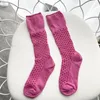 Buchstaben Hohlstrümpfe Neuester Stil Einfarbige Socken Tide Street Alltagssocken für Frauen 10 Farben