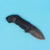 Nouveau DA33 petit couteau à lame pliante de survie 440C lame noire à pointe de chute manche en acier en bois avec clip arrière outils de randonnée couteaux