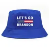 Kova Şapka Brandon Baskı Balıkçılık Şapkalar Sun Cap Mens ve Bayan FJB Sloganlar Mocking Biden