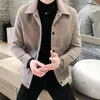 Jesień Zima Mężczyzna Wełna Trench Coat Jacket Lapel Outwear Top Coat Men Woolen Kurtka Trendy Mężczyźni Abrigo Largo Hombre Mantel Wolle