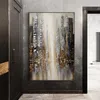 Abstrakte Ölgemälde Handgemachte Fallansicht Braun Moderne Wandkunst für Zuhause Cuadros Canvas Gemälde Große Salon Dekoration Ungerahmt