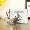 Strongwell Iron Sailing Model Clock Ornaments Antique Craft Pen Holder Multifunctional Home Decoration Accessories Room Gifts T200703