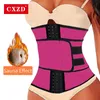 CXZD Femmes Breasted Taille Entraîneur Sweat Shapewear Body Tummy Control Sangle Minceur Fitness Sauna Sweat Ceinture LJ201209