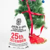 큰 크기 메리 크리스마스 리넨 선물 가방 산타 클로스 자루 졸라 매는 끈 캐디 백 나탈 새해 크리스마스 홈 인테리어 JK2010PH