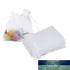 Кулиской органзы мешок, свадьбы пользу сумки Рождественский подарок ювелирные изделия сумки Candy Mesh сумки, белый, 200 шт, 7x9cm