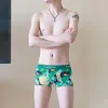 Slip Style Glace Soie Doux Confortable Hommes Sous-Vêtements Sexy Respirant Mince Imprimé Boxers Shorts