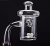 4mm Bottom Flat Top Quartz Banger 25mmOD With Carb Cap 10mm 14mm 18mm Male Female Quartz Banger Nails For Glass Bongs