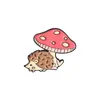 20pcslotかわいい漫画学生動物ピンマッシュルームカエル子猫ブローチユニセックスバックパックカラーカウボーイバッジジュエリーACCE78248033