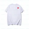 Uomo Donna Moda Cuore stampato Top Uomo Casual T-shirt bianche larghe Amanti T-shirt di alta qualità S-2XL