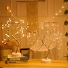 LED USB Fire Tree Light Lampade da tavolo in filo di rame Luce notturna per la casa Camera da letto interna Festa di nozze Bar Decorazione natalizia 10 pezzi T1I2619