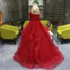 2021 Red Prom Dresses Spaghetti Straps Sparkly Sequins Ruffles Ruched Custom Made Pleats Formal Evening Party Gown Vestido de noche
