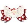 INS 3inch Christmas double-deck hair bows girls hair clips sequin cartoon kids barrettes party baby BB clip designer hair accessories