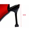 Moda kadın Sandalet Lüks Kadın Ayakkabı Yaz Sandal Kadınlar Için Düğün Topuklu Kırmızı Örgü Balık Ağız Seksi Yüksek Topuklu Ayakkabı 9 T200322