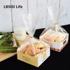 LBSISI Life 20Sets Cake Bread Paper Packing Bags West A Body Boxes Cookie Clear Party Gift Wedding Paper Self Stand Bags 201015