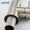 GAPPO new 304 stainless steel Brushed bath Basin Faucet Sink Mixer Taps Vanity Hot and Cold Water mixer Bathroom Faucets T200107