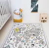 Dywanik nawigacji niemowląt Nawigacja Dywan Dawarki Drukowanie Koc Cartoon Dziecko Piętro Mata Dekoracyjne Czołganie Koc Koszta Kids Room Podłogowy Carpet Lsk1554