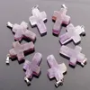 Wholesale 50pcs/lot Fashion Natural Amethysts Stone Different Shape Beads Pendants DIY Jewelry Making for Women Free Shiping Q1113