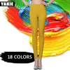 Color caramelo verano alto estiramiento pantalones de mujer algodón damas lápiz pantalones de cintura alta pantalones pantalon femme más tamaño 5xl 201109