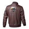 Veste de vol à hommes de l'Air Force Fur Linner Faux Men de cuir noir Brun Brown Bomber Hiver Male Plus taille 6xl 201105