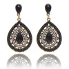 Orecchini pendenti in cristallo con dichiarazione della Boemia Orecchini pendenti con gioielli etnici vintage turchi boho per le donne