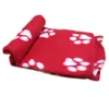 60x70cm animal de compagnie chien chat lit couvertures mignon Floral Pet sommeil chaud patte impression chien chat chiot polaire doux couverture lits tapis SN1596