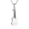 Gitaar crematie sieraden voor as roestvrij stalen keepsake hanger houder Ashes voor Pet Human Memorial Funeral Urn ketting voor mannen vrouwen