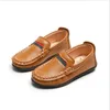 Çocuk Ayakkabıları PU Deri Rahat Erkek Ayakkabı Yumuşak Rahat Loafer'lar Çocuk Ayakkabıları Üzerinde Kayma Boyutu 26-35