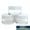 5pcs 2g 3g 5g 10g 15g 20g Plastique Cosmétique Bocaux Vides Couvercles Blancs Pots Clairs Bouteilles Fard À Paupières Maquillage Crème Baume À Lèvres Conteneurs