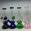 Zlewka Bong Heady Water Pipe Bongs Icecatcher Szklany Wax Wax Drewna Drewno Perc Akcesoria do palenia Różowy Purple PerColator Fooths