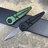 High-End-Outdoor-Survival-Klappmesser D2 Double Action Spear Point Blade Luftfahrt-Aluminiumgriff-Ordnermesser 2 Grifffarben