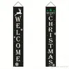 Halloween Christmas Decoration Door Couplet Hanging Sign For Outdoor Garden Merry Christmas Decoration Banner Wall Pendants WVT0713