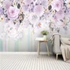 Foto feita sob encomenda 3D Wallpaper Mural minimalista moderno da aguarela da flor Moda Quarto fundo Sala Sofa TV Pintura de parede