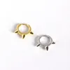 Pure 100% 925 Sterling Silver Small Rivet Hoop örhängen Punk Cool Zircon Spike Earring For Women Fine Party Jewelry YME510