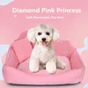 Princess Pet Nest Luxury Diamond Pink No Pilling Cuccia per cani Anti-scivolo a prova di umidità Rimovibile Facile pulizia Cane Gatto Divano 201123