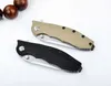 Promotie Klassiek 0562 Flipper vouwmes D2 Stone Wash Drop Point Blade G10 + Roestvrijstalen Handvat Kogellager EDC Messen