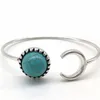 Bohemian manguito jóias moda site oficial com turquesa fina textura da lua pulseira pulseira jóias