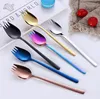 Multifuntional Spork 2 в 1 Silverware Вилка Ложка Цветная нержавеющая сталь 304 Gold Вилка Лапша Eating SN1605