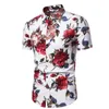 Mäns casual skjortor moda veloce mens kort ärm hawaiian män klänning skjorta hawaii 1