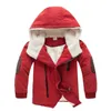 Chaqueta acolchada de algodón de New Boy de invierno, chaqueta de algodón de labido con capucha y lana con capucha con capucha con capucha para niños para 6 años