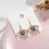 Nieuwe Luxe Rhinestone Evil Eye Verklaring Drop Oorbellen 2020 voor Dames Punk Vintage Kwastje Dangle Hanging Earring Sieraden Geschenken G220312