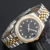 Mens diamond Lady watches automatic mechanical Movement Wristwatches full stainless steel swimming watch Super luminous Sapphire glass montre de luxe 36-41mm