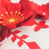 Decoratieve bloemen kransen handgemaakte rood gemakkelijk gemaakt DIY papier bladeren set voor kwekerij muur deco baby shower girls room backdrop video tutoria