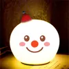 Vendita calda LED luci di Natale decorazione della camera da letto pupazzo di neve lampade notturne atmosfera colorata luci del sensore intelligente pat regali di compleanno