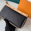 Torebka damska Crossbody M92648/M92649 VINTAGE Nit Pochette Akcesoria Skórzany Pasek Biały Czarny Kolorowe Kwiaty Drukowane Małe Torebki Torebki