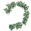 Artificial Eucalyptus Garland with Willow Leaves 6.5 Feet Fake Greenery Vines Ivy Wedding Home Decoration JK2101XB
