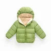 HIPAC Boys Winter Ubrania Kurtka Dzieci Toddler Boy Poliester Fibre Fibre Bawełniany Casual Solid Sipping z kapturem moda aktywna LJ201203