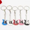 Keychains Best selling guitar key chain creative small gift cartoon laser lettering music instrument bar pendant